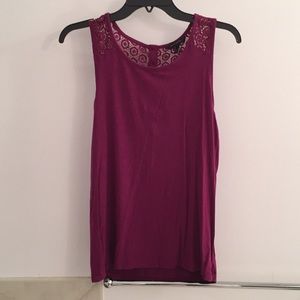 Tank top with lace back